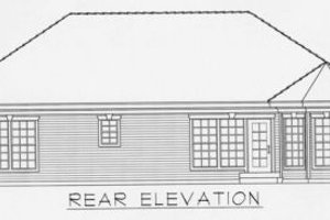 Exterior - Rear Elevation for Traditional House Plan #112-109 - 3 bed, 2 bath