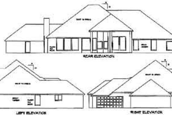 Exterior - Rear Elevation for Traditional House Plan #65-430 - 4 bed, 3 bath