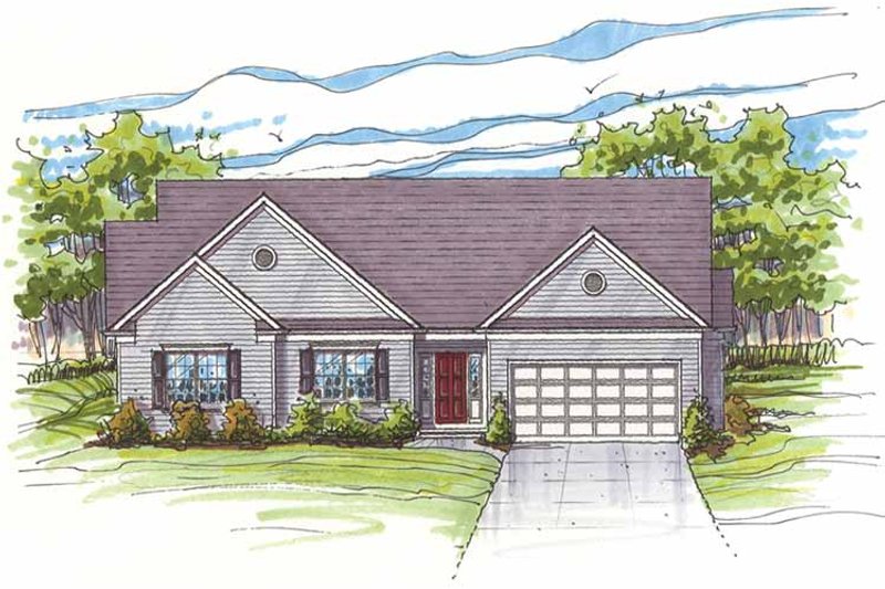 Home Plan - Exterior - Front Elevation 3 for Traditional House Plan #435-16 - 3 bed, 2 bath
