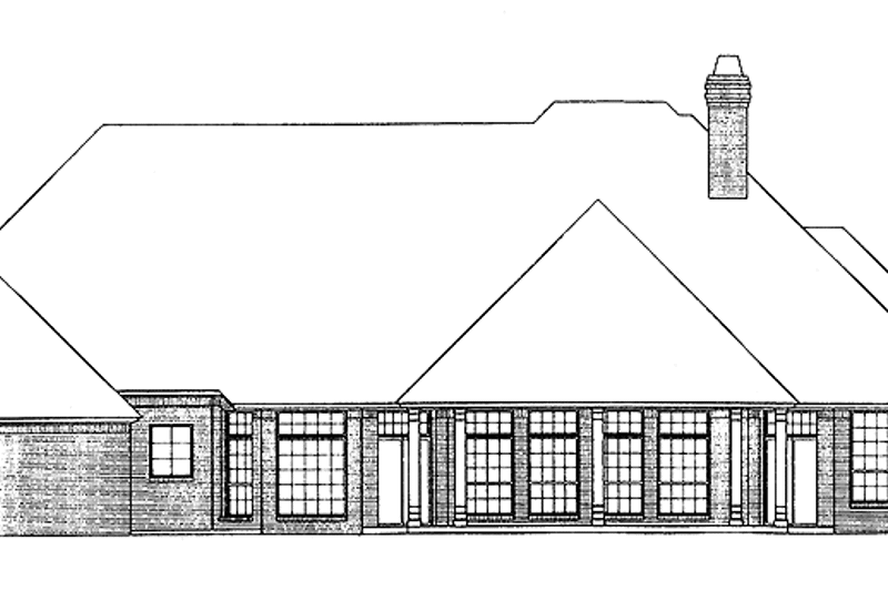 Dream House Plan - Exterior - Rear Elevation for Country House Plan #310-1132 - 4 bed, 3.5 bath