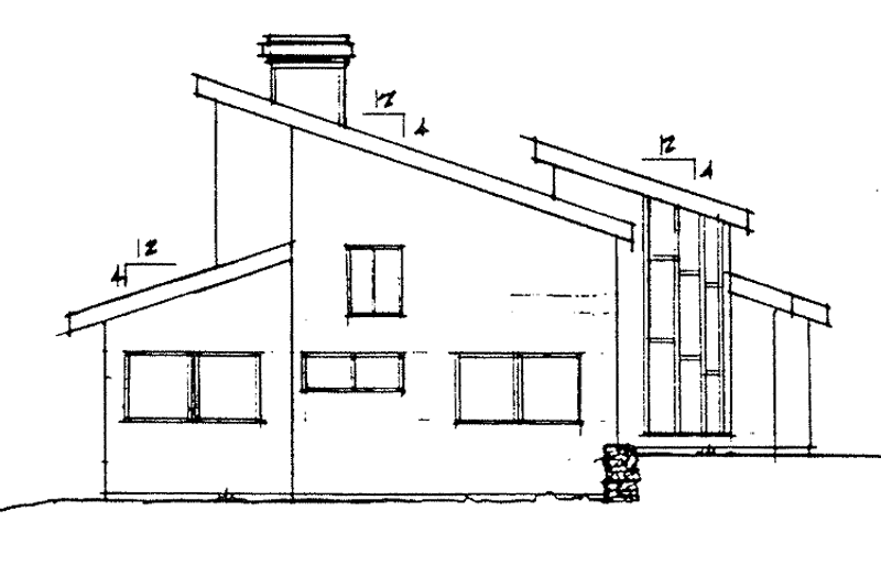 Home Plan - Exterior - Other Elevation for Contemporary House Plan #60-730 - 3 bed, 2.5 bath