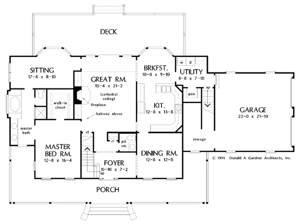 House Design - Country Floor Plan - Main Floor Plan #929-367