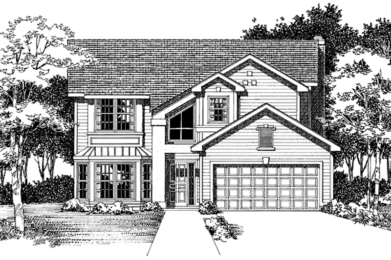 House Blueprint - Traditional Exterior - Front Elevation Plan #72-964