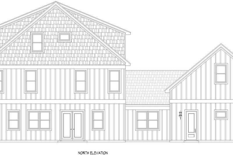 Architectural House Design - Exterior - Rear Elevation for Farmhouse House Plan #932-1159 - 3 bed, 4 bath