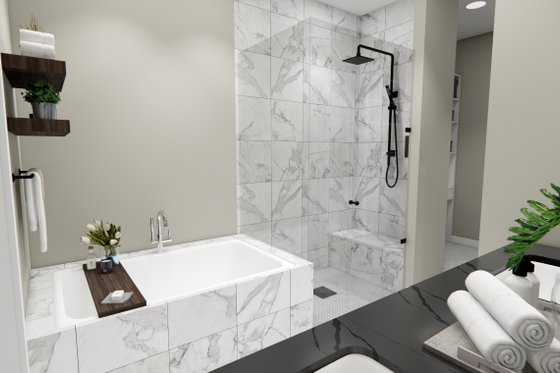 Interior - Master Bathroom for Craftsman House Plan #51-1406 - 3 bed, 2.5 bath