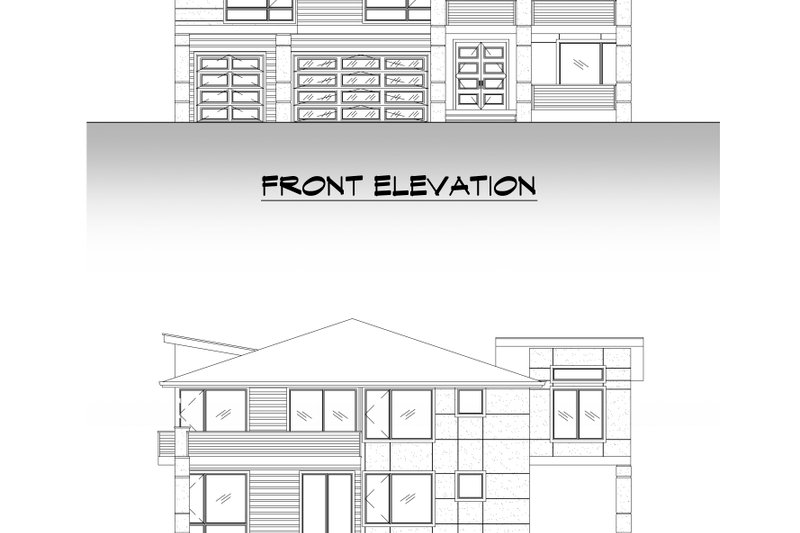 Architectural House Design - Exterior - Other Elevation 2 for Contemporary House Plan #1066-188 - 4 bed, 4 bath