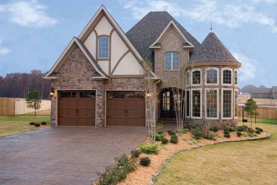 Exterior - Front Elevation 6 for European House Plan #17-3284 - 4 bed, 2.5 bath