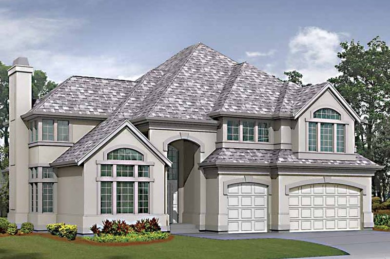 Dream House Plan - Exterior - Front Elevation 3 for Traditional House Plan #132-425 - 4 bed, 3.5 bath