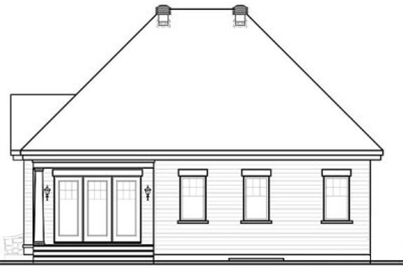 Home Plan - Exterior - Rear Elevation for Traditional House Plan #23-638 - 3 bed, 1 bath