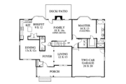 Country Style House Plan - 3 Beds 2.5 Baths 2190 Sq/Ft Plan #1053-4 Floor 