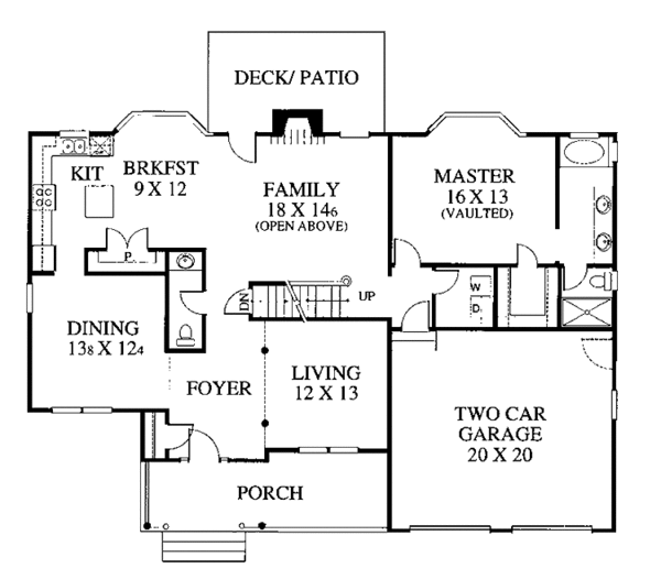 Dream House Plan - Country Floor Plan - Main Floor Plan #1053-4