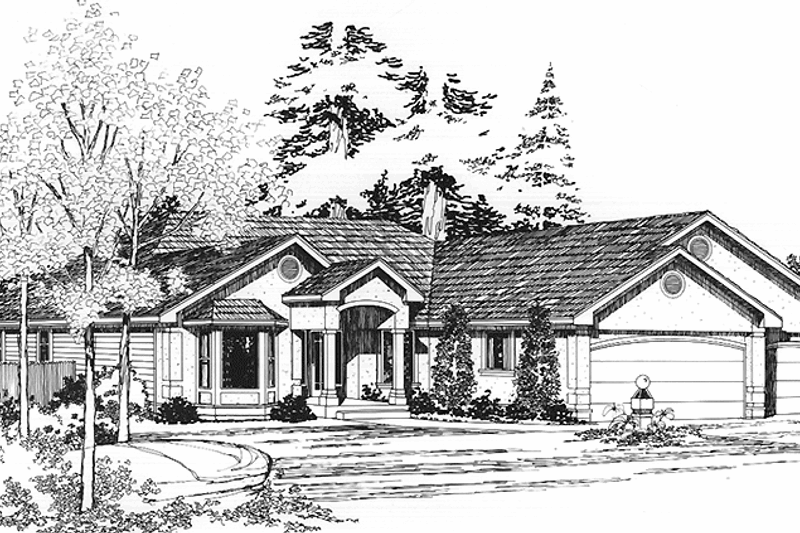 House Design - Traditional Exterior - Front Elevation Plan #966-3