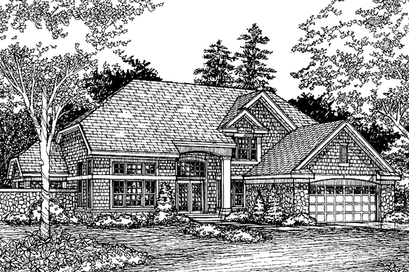 Architectural House Design - Traditional Exterior - Front Elevation Plan #320-642