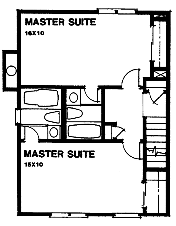 House Blueprint - Colonial Floor Plan - Upper Floor Plan #30-220