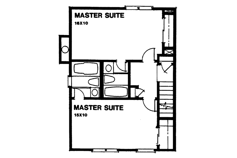 Dream House Plan - Floor Plan - Upper Floor for Colonial House Plan #30-220 - 2 bed, 2.5 bath