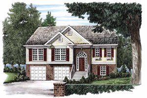 Colonial Exterior - Front Elevation Plan #927-204