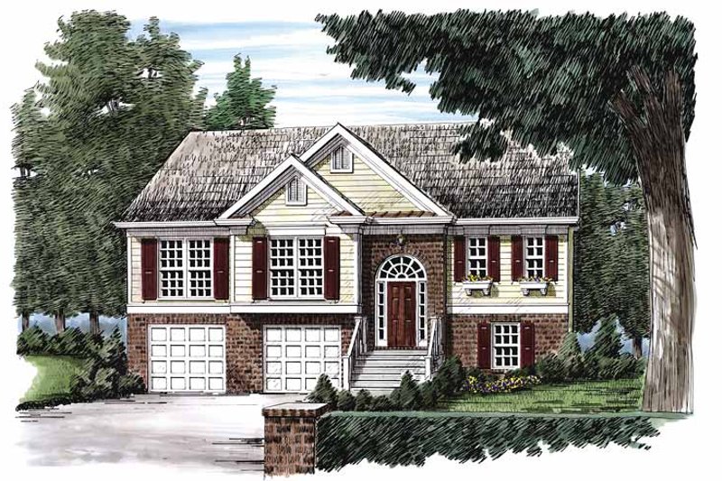 House Blueprint - Colonial Exterior - Front Elevation Plan #927-204