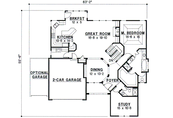 European Floor Plan - Main Floor Plan #67-343