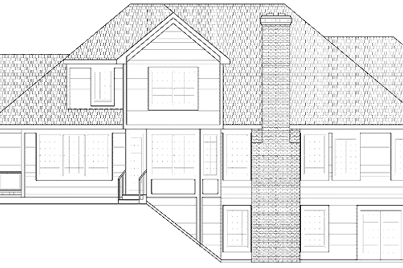 Home Plan - Exterior - Rear Elevation for Colonial House Plan #328-433 - 3 bed, 3.5 bath