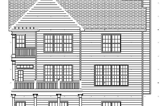 Exterior - Rear Elevation for Country House Plan #927-924 - 3 bed, 2.5 bath