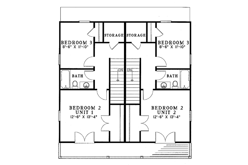 Home Plan - Floor Plan - Upper Floor for Classical House Plan #17-3239 - 4 bed, 2 bath