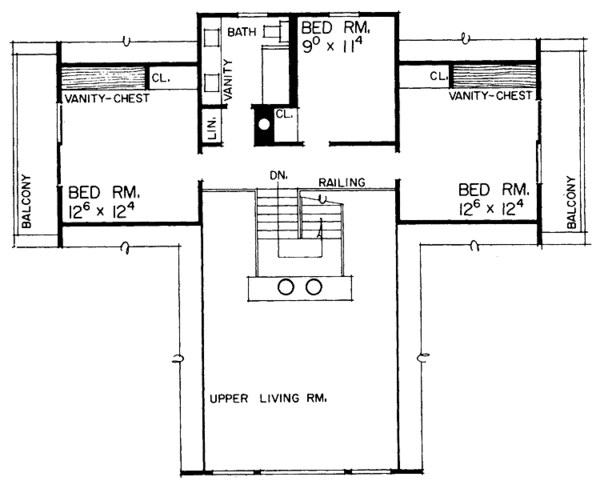 Home Plan - Floor Plan - Upper Floor Plan #72-527