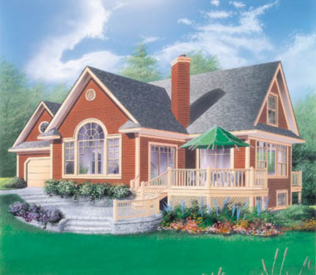 European Style House Plan - 3 Beds 3.5 Baths 2526 Sq/Ft Plan #23-2027