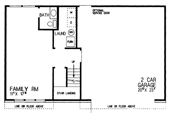Dream House Plan - Contemporary Floor Plan - Lower Floor Plan #72-1035
