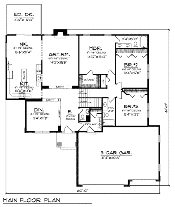 European Floor Plan - Main Floor Plan #70-794