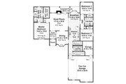 European Style House Plan - 3 Beds 2 Baths 1917 Sq/Ft Plan #21-575 Floor 