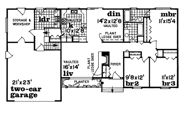 Architectural House Design - Country Floor Plan - Main Floor Plan #47-759