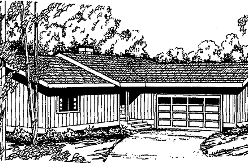 House Design - Ranch Exterior - Front Elevation Plan #60-694