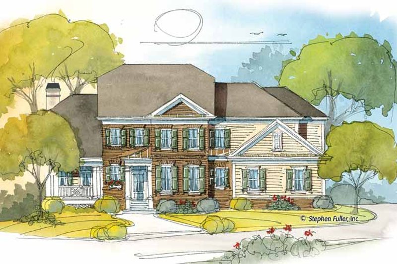 Dream House Plan - Colonial Exterior - Front Elevation Plan #429-394