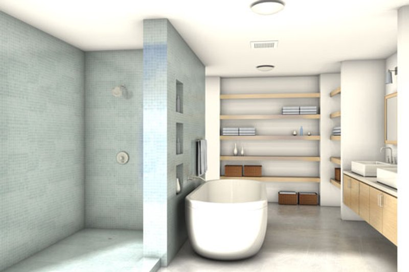 House Blueprint - Interior - Master Bathroom for Modern House Plan #497-17 - 2 bed, 2 bath