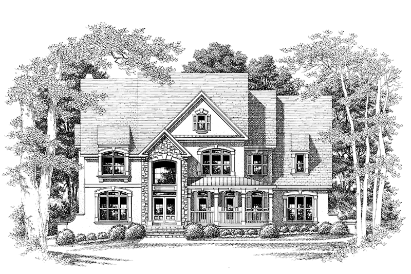 House Blueprint - Traditional Exterior - Front Elevation Plan #927-475