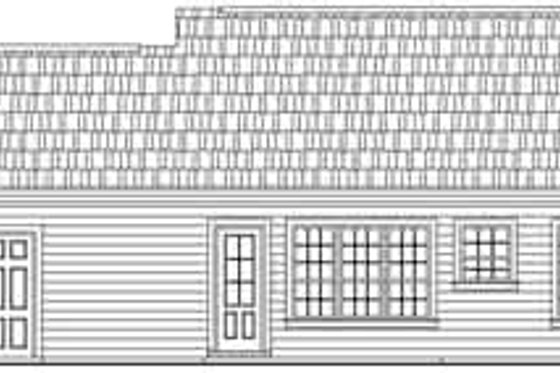 Exterior - Rear Elevation for Traditional House Plan #21-166 - 2 bed, 2 bath