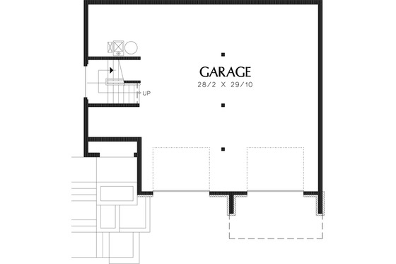 Lower Level Floor plan  - 2000 square foot Craftsman home