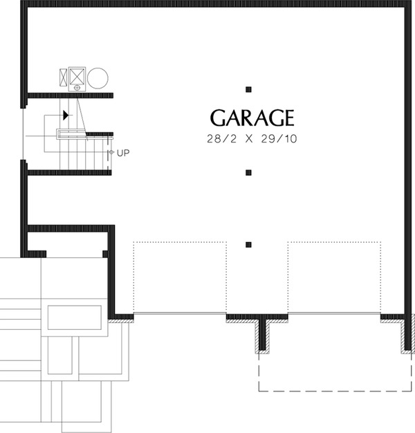 Lower Level Floor plan  - 2000 square foot Craftsman home