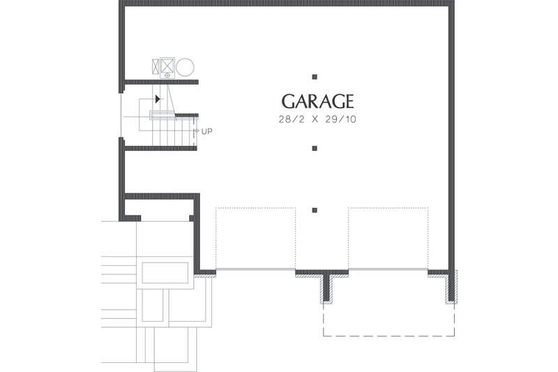 Home Plan - Lower Level Floor plan  - 2000 square foot Craftsman home