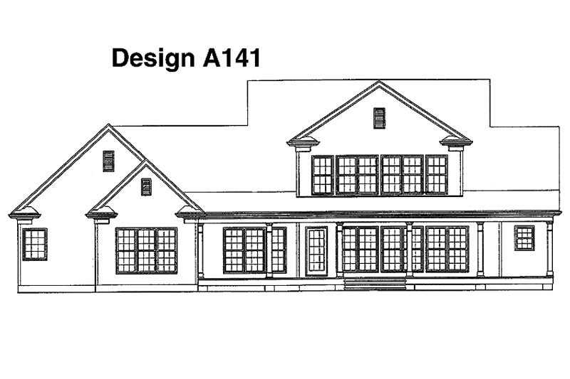 Home Plan - Exterior - Rear Elevation for Classical House Plan #453-121 - 4 bed, 3 bath