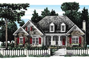 European Exterior - Front Elevation Plan #927-273