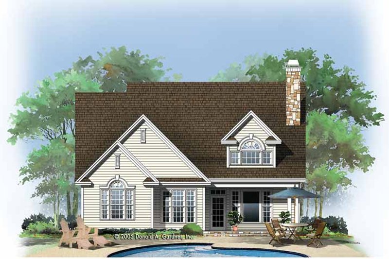 Home Plan - Exterior - Rear Elevation for Traditional House Plan #929-771 - 4 bed, 3 bath