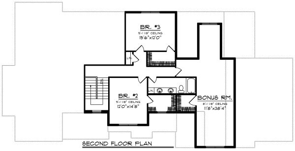 Dream House Plan - Craftsman Floor Plan - Upper Floor Plan #70-1286
