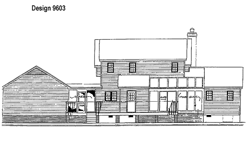 Home Plan - Exterior - Rear Elevation for Country House Plan #929-64 - 3 bed, 2.5 bath