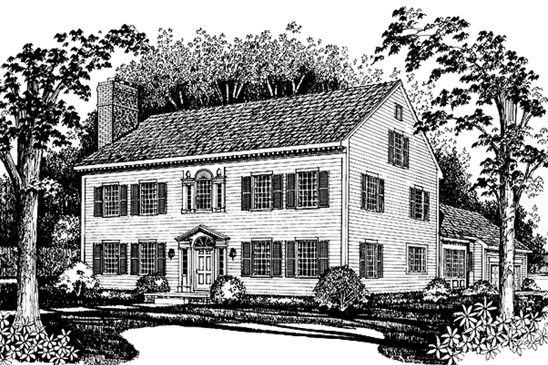 Home Plan - Classical Exterior - Front Elevation Plan #72-971
