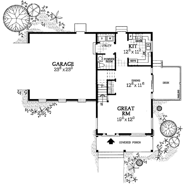 House Design - Country Floor Plan - Main Floor Plan #72-1113