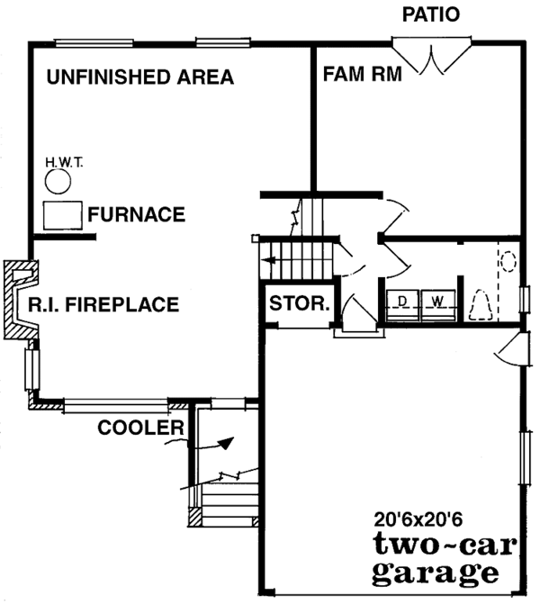 Home Plan - Contemporary Floor Plan - Lower Floor Plan #47-679