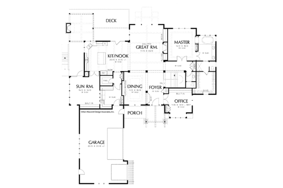 Floor Plan - Main Floor for Craftsman House Plan #48-864 - 4 bed, 4.5 bath