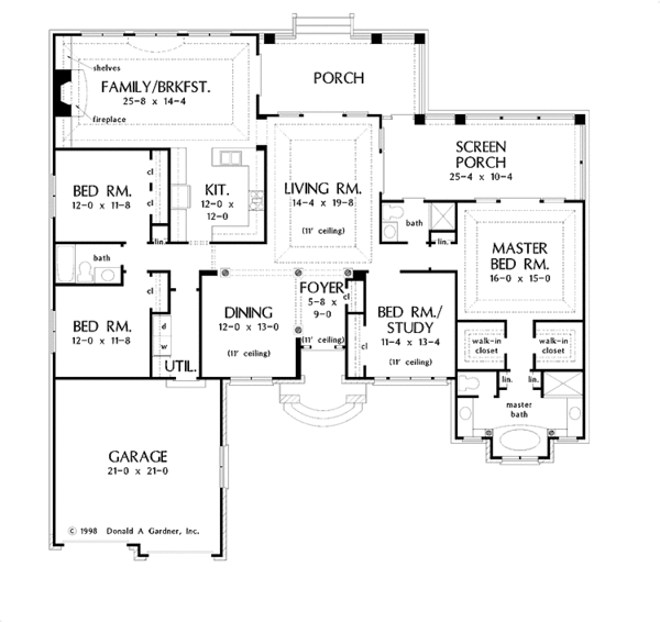 Architectural House Design - Mediterranean Floor Plan - Main Floor Plan #929-298