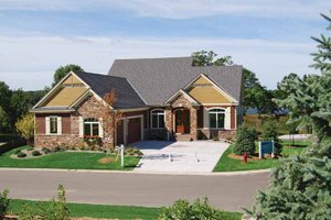 House Blueprint - European Exterior - Front Elevation Plan #320-1003